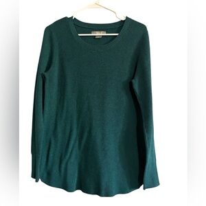 Natural Reflections Women’s Long Sleeve Crewneck Sweater - Teal Green